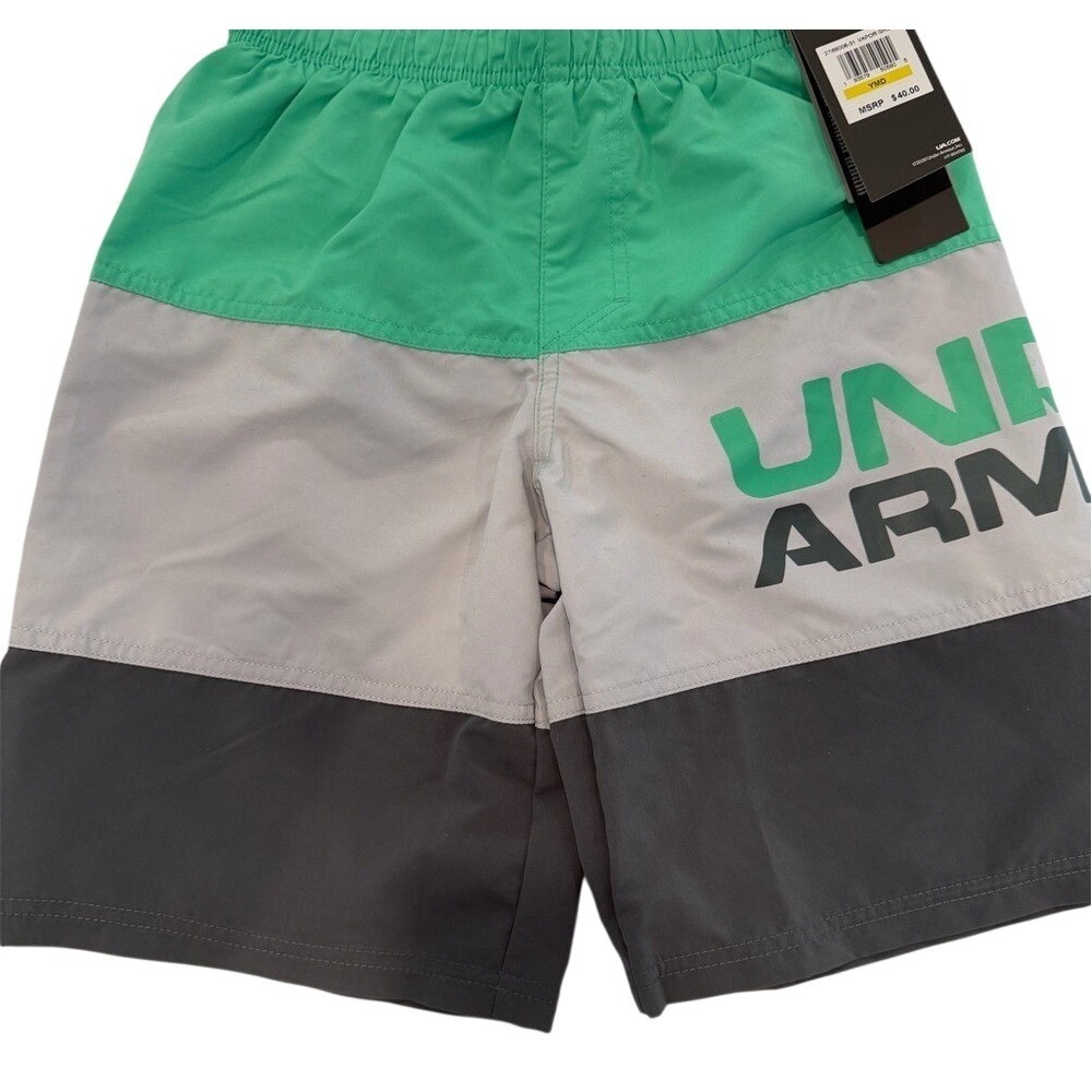 NWT!‎ Under Armour Vapor Green and Gray Shorts New With Tags Boys Youth Med